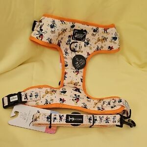 Orange Trim Disney Print Dog Harness